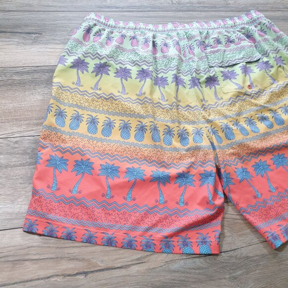 Caribbean Swimwear Men Tropical Swim Trunks 2XB Elastic Waist 40 In - Picture 7 of 7